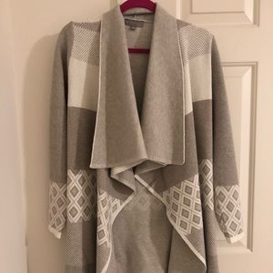 Chiana graphic open drape cardigan